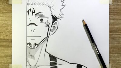 Easy Sukuna drawing | How to daw Sukuna from Jujutsu Kaisen | Anime drawing step by step