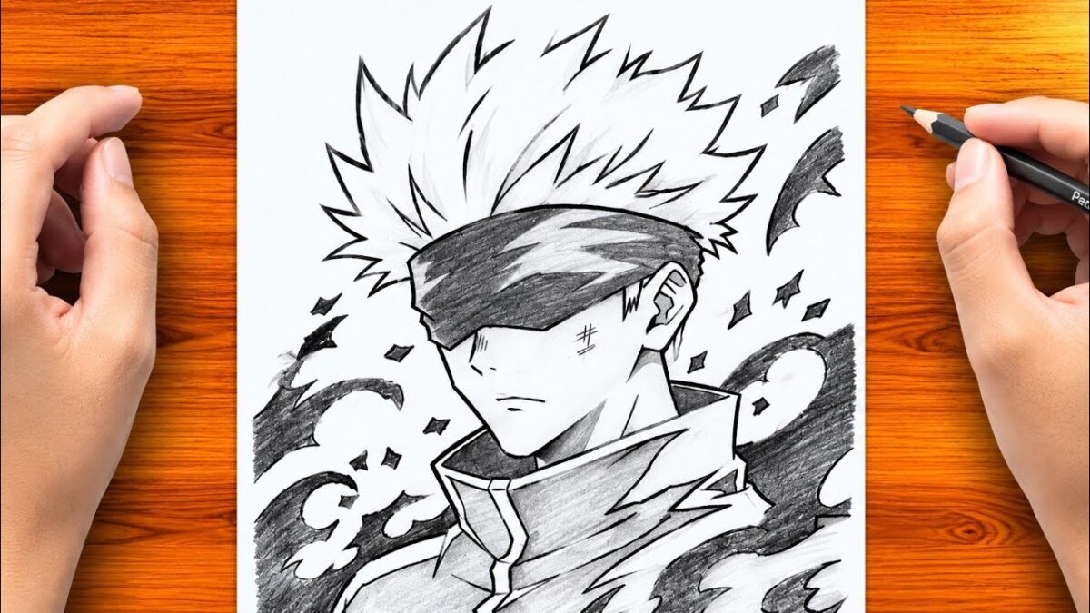 Gojo Satoru Drawing with Pencil ✏️ | Jujutsu Kaisen Anime Drawing Tutorial