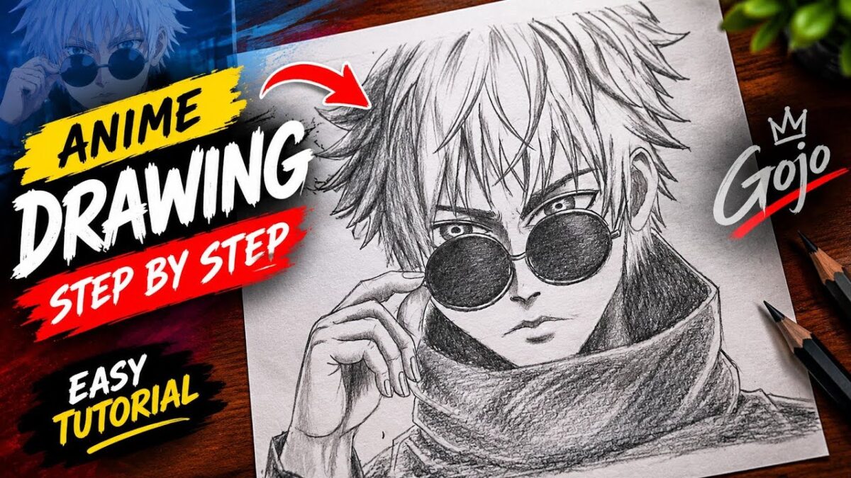 Gojo Satoru Drawing with Pencil ✏️🔥 | Jujutsu Kaisen Anime Sketch