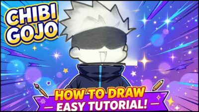 How to Draw Chibi Satoru Gojo 😍 | Jujutsu Kaisen Pencil Sketch Tutorial