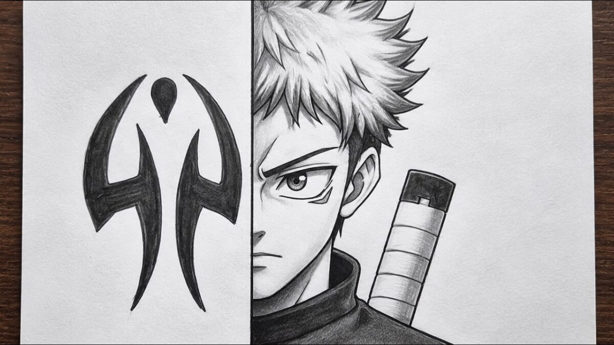 How to draw Yuji Itadori | Jujutsu Kaisen anime drawing step by step