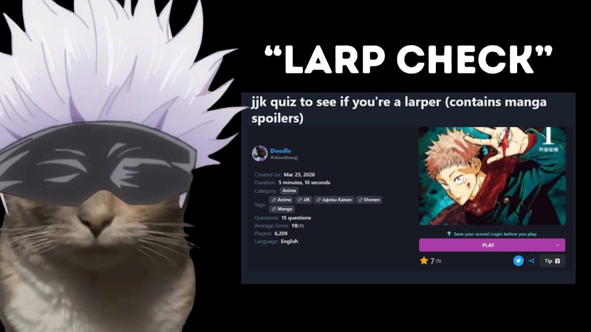 I tried “Jujutsu Kaisen Larp Tests”
