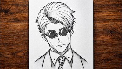 Kento Nanami drawing from Jujutsu Kaisen / Easy drawing / anime drawing